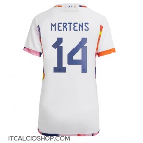 Belgio Dries Mertens #14 Seconda Maglia Femmina Mondiali 2022 Manica Corta